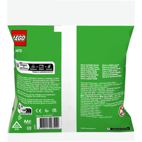 LEGO Minecraft 30672 Steve mit Baby-Panda