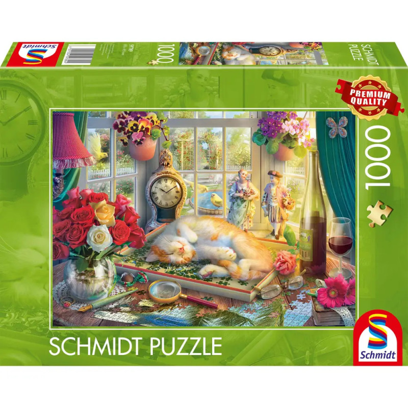 PU1000T.Puzzlezeit mit Katze