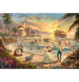 Disney, The Little Mermaid Celebration of Love, Puzzle Thomas Kinkade 1.000 Teile