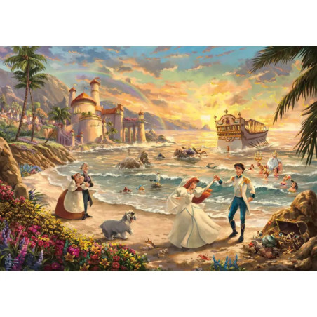 Disney, The Little Mermaid Celebration of Love, Puzzle Thomas Kinkade 1.000 Teile