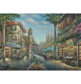 Spanisches Straßencafé, Puzzle Thomas Kinkade 1.000 Teile