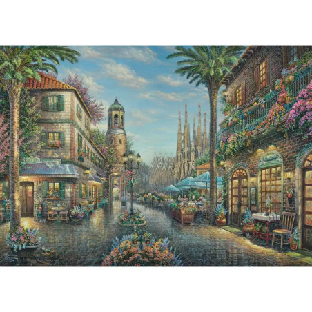 Spanisches Straßencafé, Puzzle Thomas Kinkade 1.000 Teile