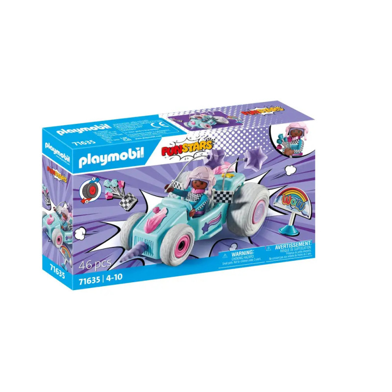 Playmobil FunStars Spielset mit buntem Auto und Figur, 46 Teile, für Kinder von 4-10 Jahren. Playmobil FunStars Spielset mit buntem Auto und Figur, 46 Teile, für Kinder von 4-10 Jahren.