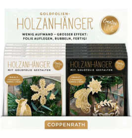 Holz-Anhänger m.Goldfolie - Magic Winter (Creat.Time), sort.