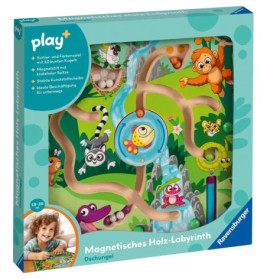 Ravensburger 4873 play+ Magnetisches Holz-Labyrinth: Dschungel