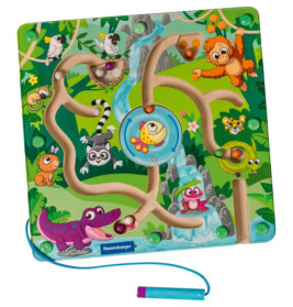 Ravensburger 4873 play+ Magnetisches Holz-Labyrinth: Dschungel