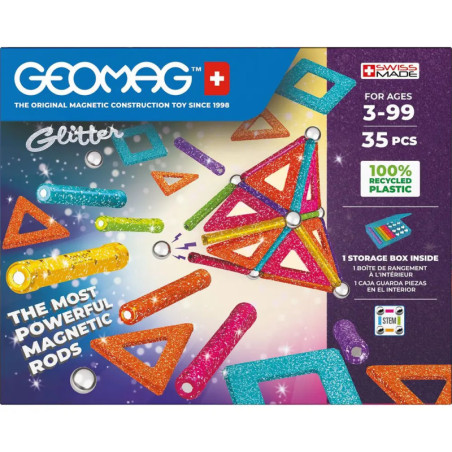 GEOMAG GLITTER RECYCLED - 35 TEILE