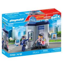 Playmobil Action Heroes Polizeistation, Set mit Figuren und Zubehör, 38 Teile, für Kinder von 4-10 Jahren.