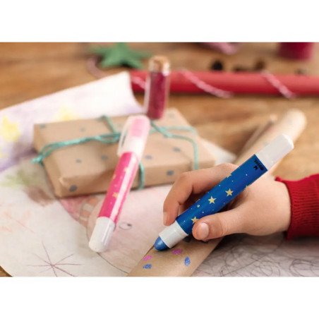 Metallic-Wachsmaler Sternenstaub 4er Set