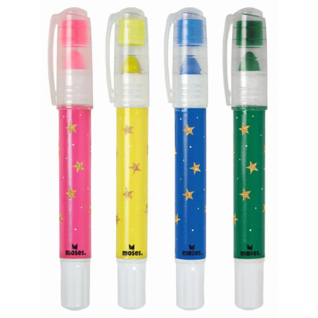 Metallic-Wachsmaler Sternenstaub 4er Set