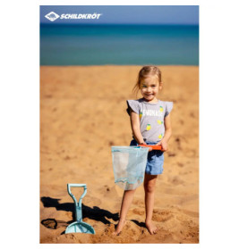 Schildkröt - Funsport - 2in1 Beachtoy Set, Schaufel + Kescher, rot-blau
