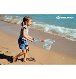 Schildkröt - Funsport - 2in1 Beachtoy Set, Schaufel + Kescher, rot-blau