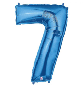 Zahl 7 blau 102 cm, incl. Helium
