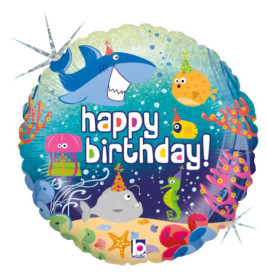 Happy Birthday Ozean/Ocean 46 cm/incl. Helium