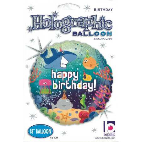 Happy Birthday Ozean/Ocean 46 cm/incl. Helium