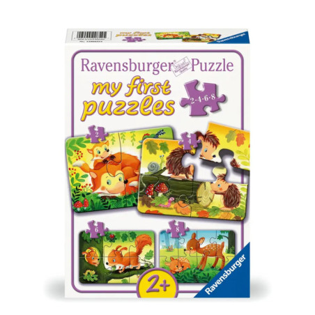 Ravensburger My First Puzzles, ab 2 Jahren, Tierpuzzles mit 2 bis 8 Teilen in einer Box.