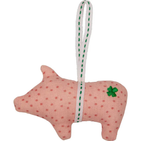 Stoff-Glücksschwein - Viel Glück, sort.