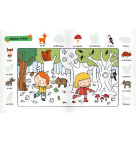 Mein 1. Sticker-Malbuch: Lieblingstiere