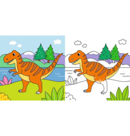 Mein kunterbuntes Dinosaurier-Malbuch -