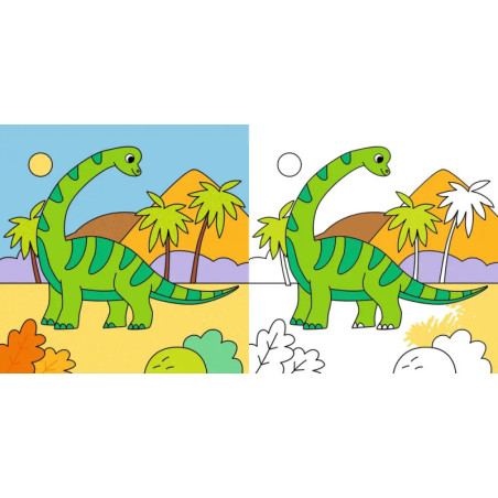 Mein kunterbuntes Dinosaurier-Malbuch -