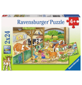 Ravensburger 91959  Puzzle Fröhliches Landleben 2 x 24 Teile