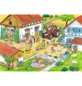 Ravensburger 91959  Puzzle Fröhliches Landleben 2 x 24 Teile