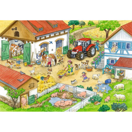 Ravensburger 91959  Puzzle Fröhliches Landleben 2 x 24 Teile