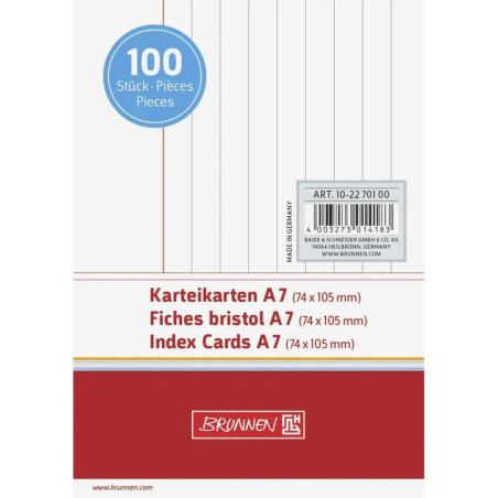 BRUNNEN 102270100  Karteikarten  weiß