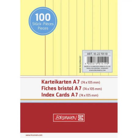 BRUNNEN 102270110  Karteikarten  gelb