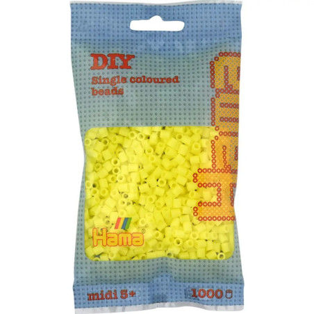Hama® Bügelperlen Midi - Pastell Gelb 1000 Perlen