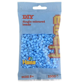 Hama® Bügelperlen Midi - Pastell Blau 1000 Perlen