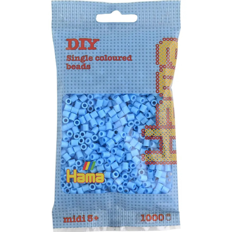 Hama® Bügelperlen Midi - Pastell Blau 1000 Perlen