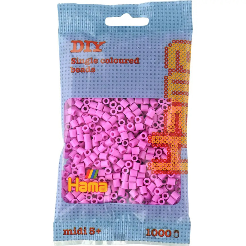 Hama® Bügelperlen Midi - Pastell Pink 1000 Perlen