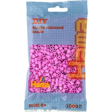 Hama® Bügelperlen Midi - Pastell Pink 1000 Perlen