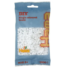 Hama® Bügelperlen Perlen, weiß, 1.000 Stück