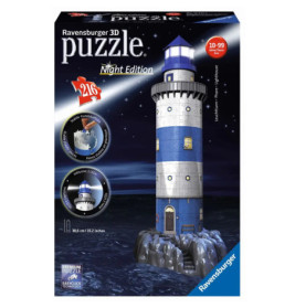 Ravensburger 125777 Puzzle 3D Leuchtturm Night Edition 216 Teile