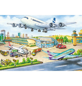 Schmidt Spiele Puzzle-Box Verkehrsmittel im Metallkoffer, 2x26 Teile, 2x48 Teile