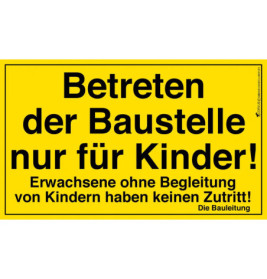 CORVUS Kids at Work Baustellenschild