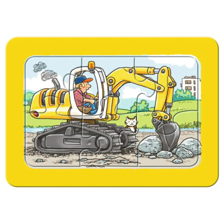 Ravensburger 65738  My first Puzzle Bagger, Traktor und Kipplader 3 x 6 Teile