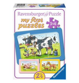 Ravensburger 6571 Puzzle Gute Tierfreunde 3x6 Teile