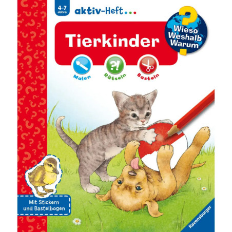 Ravenburger 32693 Wieso? Weshalb? Warum? aktiv-Heft: Tierkinder WWW-Malbuch (ab 01/06)