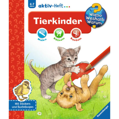 Ravenburger 32693 Wieso? Weshalb? Warum? aktiv-Heft: Tierkinder WWW-Malbuch (ab 01/06)