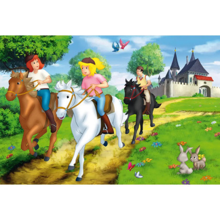 Schmidt Spiele Puzzle Bibi & Tina im Metallkoffer 2 x 100 Teile, 2 x 150 Teile