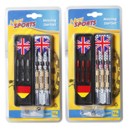 New Sports Dartset Brass, für elektronisches Dart, 16 g, sortiert