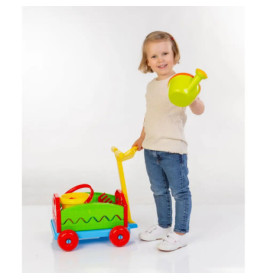 Outdoor active Nachziehwagen mit Eimergarnitur, 6-teilig