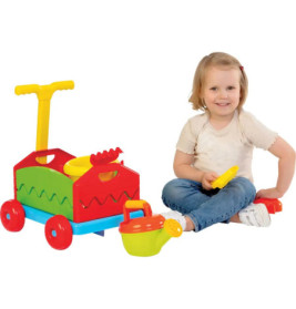 Outdoor active Nachziehwagen mit Eimergarnitur, 6-teilig