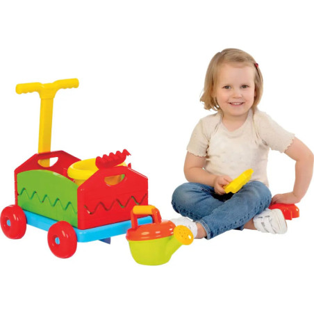 Outdoor active Nachziehwagen mit Eimergarnitur, 6-teilig
