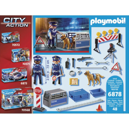 PLAYMOBIL 6878 Polizei-Straßensperre, ca. 19x15x7, ab 4 Jahren