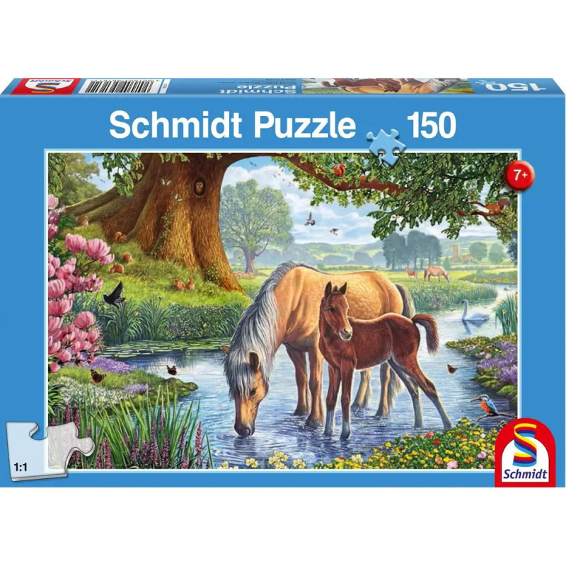 Schmidt Spiele Puzzle Pferde am Bach, 150 Teile Schmidt Spiele Puzzle Pferde am Bach, 150 Teile