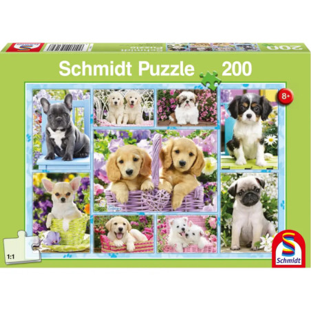 Schmidt Spiele Puzzle Welpen, 200 Teile